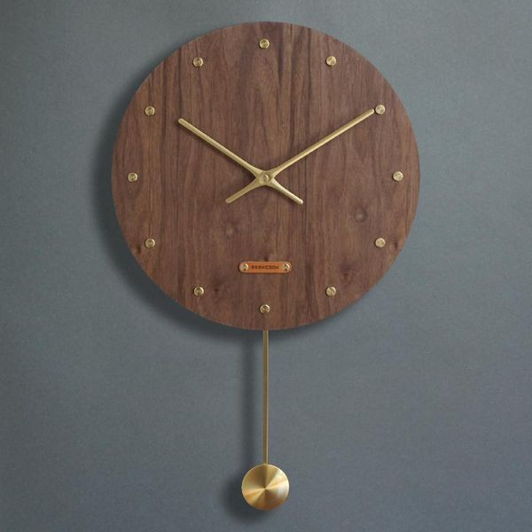 new product new chinese wall clock mute living room quartz clock creative art home wooden retro wall watch