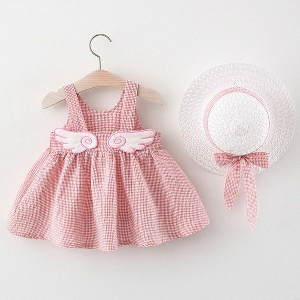 girl's dresses 2021 summer girls kids princess dress plaided wing sleeveless children baby infants beach backless vestidos+hat s12174, Red;yellow
girl's dresses 2021 summer girls kids princess dress plaided wing sleeveless children baby infants beach backless vestidos+hat s12174, Red;yellow