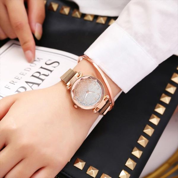wristwatches women watches starry sky luxury ladies stainless steel quartz wristwatch magnet buckle mesh clock relogio feminino #w, Slivery;brown
wristwatches women watches starry sky luxury ladies stainless steel quartz wristwatch magnet buckle mesh clock relogio feminino #w, Slivery;brown