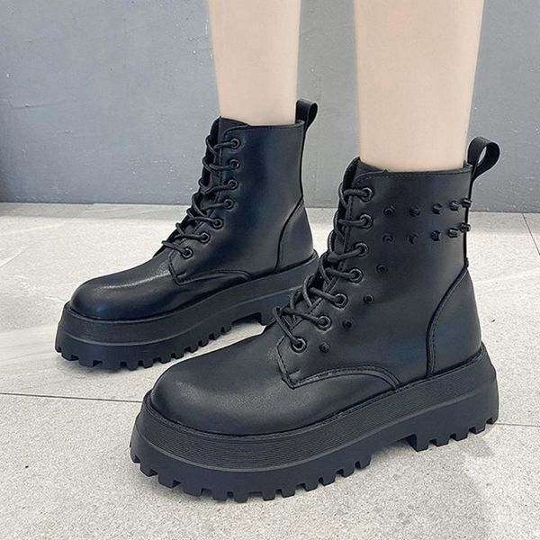 boots sarairis chunky heel rivet brand motocycle women ladies fashion platform shoes lace ankle, Black
boots sarairis chunky heel rivet brand motocycle women ladies fashion platform shoes lace ankle, Black