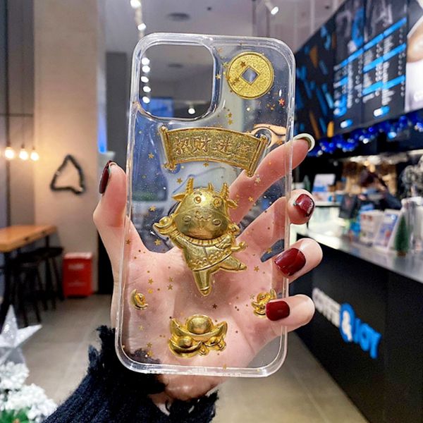 luxury glitter cow year gold leaf phone case for iphone 12pro max 11 xs max xr x 7 8 plus lucky get rich transparent soft cover
luxury glitter cow year gold leaf phone case for iphone 12pro max 11 xs max xr x 7 8 plus lucky get rich transparent soft cover