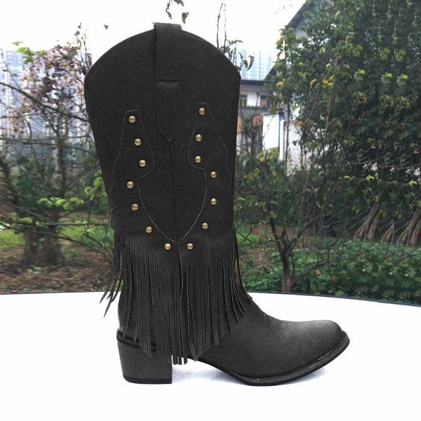 boots plus size 35-53 nice women mid calf autumn europe suede leather fringe shoes woman high heels female casual rivet boot, Black
boots plus size 35-53 nice women mid calf autumn europe suede leather fringe shoes woman high heels female casual rivet boot, Black