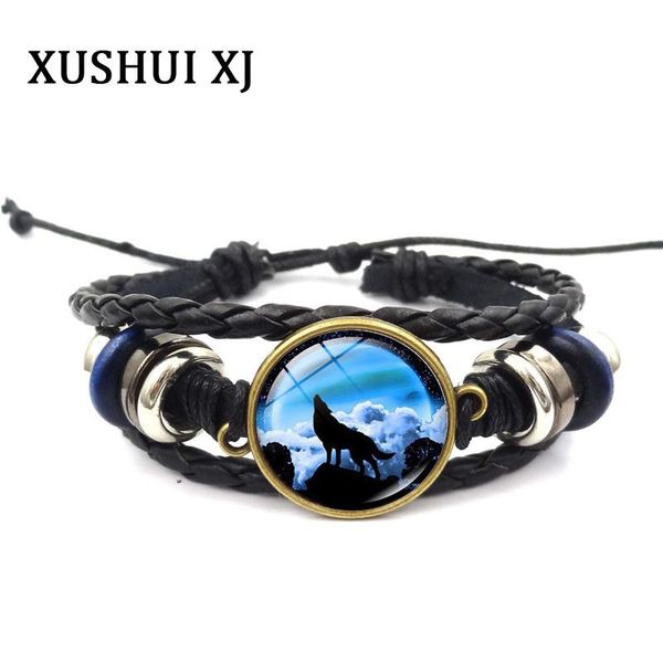 charm bracelets xushui xj howling wolf glass cabochon leather bracelet handmade diy jewelry multilayer braided women men gifts, Golden;silver
charm bracelets xushui xj howling wolf glass cabochon leather bracelet handmade diy jewelry multilayer braided women men gifts, Golden;silver