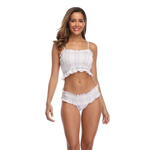 women's swimwear summer beach vocation pretty spaghetti wrap strap side lace fold design two piece bikini swimsuits, White;black
women's swimwear summer beach vocation pretty spaghetti wrap strap side lace fold design two piece bikini swimsuits, White;black