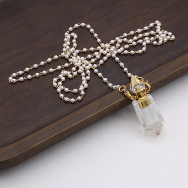 pendant necklaces 2021 natural pink white crystal perfume bottle semi-precious stone necklace making diy fashion charm jewelry, Silver
pendant necklaces 2021 natural pink white crystal perfume bottle semi-precious stone necklace making diy fashion charm jewelry, Silver