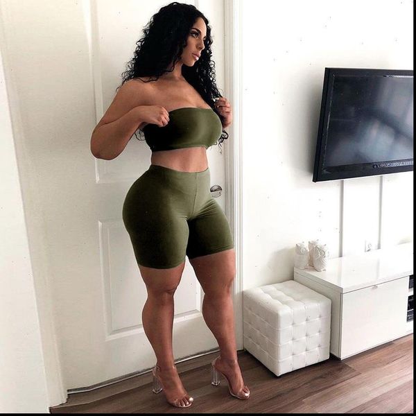 two piece solid color womens clothing short sleeveless slash neck t shirt tight fitting shorts simple style tracksuit outfit, Gray
two piece solid color womens clothing short sleeveless slash neck t shirt tight fitting shorts simple style tracksuit outfit, Gray