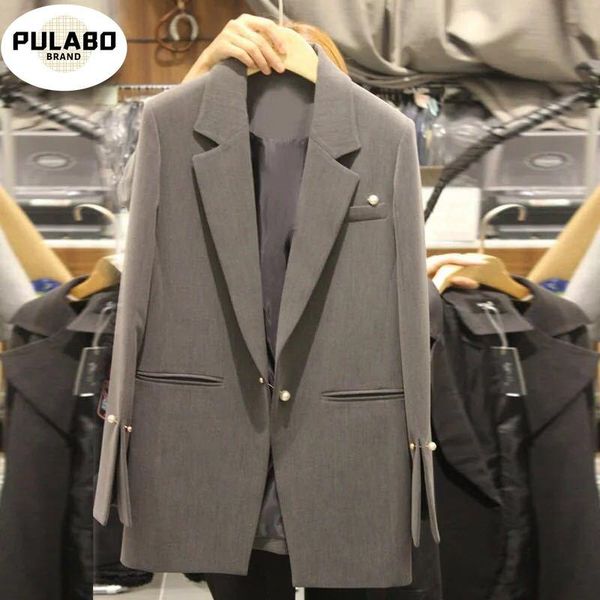 spring autumn women's blazer suit jacket coat casual solid color single button coat blazer suit, White;black
spring autumn women's blazer suit jacket coat casual solid color single button coat blazer suit, White;black