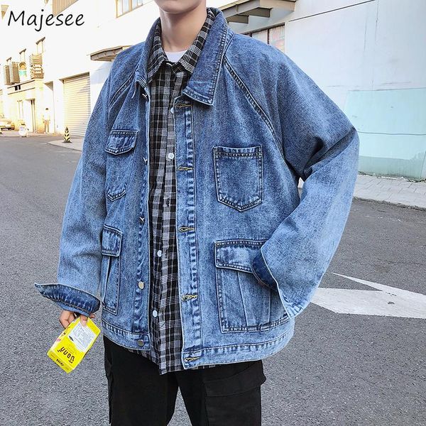 jackets men comfortable pockets single breasted long sleeve mens jacket denim korean style retro males plus size clothes, Black;brown
jackets men comfortable pockets single breasted long sleeve mens jacket denim korean style retro males plus size clothes, Black;brown