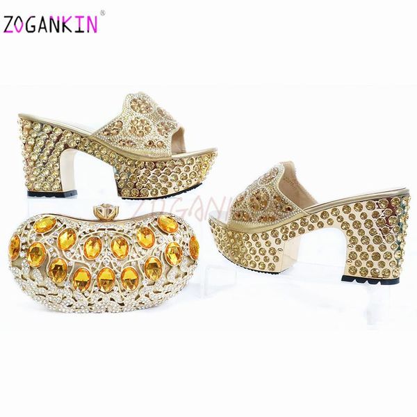 dress shoes slipper with platform comfortable heels african women and bag set in golden color lady, Black
dress shoes slipper with platform comfortable heels african women and bag set in golden color lady, Black