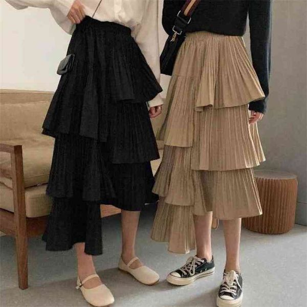 autumn women irregular personality pleated high waist slimming skirts simple casual long 210527, Black
autumn women irregular personality pleated high waist slimming skirts simple casual long 210527, Black