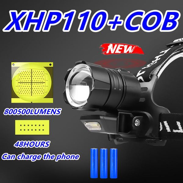 headlamps 6000000lm xhp110 usb rechargeable led with cob light head lamp 6000mah powerful headlight hunting lantern waterproof use 3x18650
headlamps 6000000lm xhp110 usb rechargeable led with cob light head lamp 6000mah powerful headlight hunting lantern waterproof use 3x18650