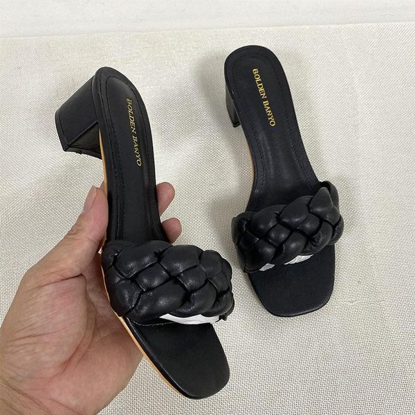 sandals summer solid weave women square heel sandal 2021 fashion thick high heels gladiator outdoor party slides ladies shoes, Black
sandals summer solid weave women square heel sandal 2021 fashion thick high heels gladiator outdoor party slides ladies shoes, Black