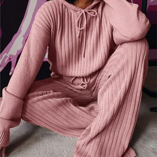 autumn winter knitted two piece set women outfit long sleeve hooded pullover wide leg long pants 2 piece set women tracksuit, Gray
autumn winter knitted two piece set women outfit long sleeve hooded pullover wide leg long pants 2 piece set women tracksuit, Gray