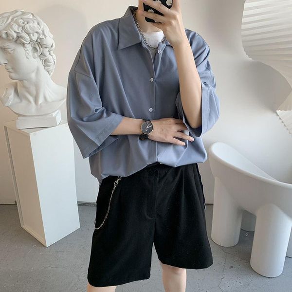 men's casual shirts 2021 summer short sleeve cargo camisa masculina streetwear white/black/blue color high-quality size -2xl
men's casual shirts 2021 summer short sleeve cargo camisa masculina streetwear white/black/blue color high-quality size -2xl