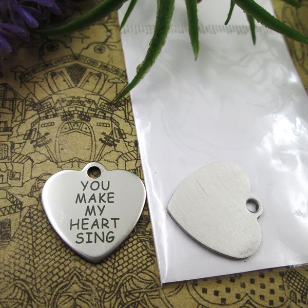 40pcs--stainless steel charms"you make my heart sing" more style choosing diy pendants fo necklace, Bronze;silver
40pcs--stainless steel charms"you make my heart sing" more style choosing diy pendants fo necklace, Bronze;silver