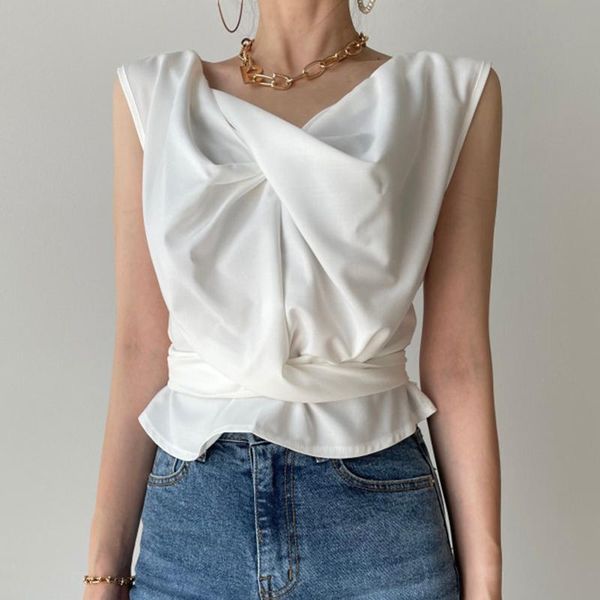 women's blouses & shirts zcsmll korean summer vintage fashion thin v-neck design cross-knot back tie bow sleeveless shirt women 2021 t, White
women's blouses & shirts zcsmll korean summer vintage fashion thin v-neck design cross-knot back tie bow sleeveless shirt women 2021 t, White