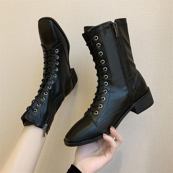 boots solid black leather classic female 2021 autumn winter casual shoes woman lace up zipper ankle
boots solid black leather classic female 2021 autumn winter casual shoes woman lace up zipper ankle
