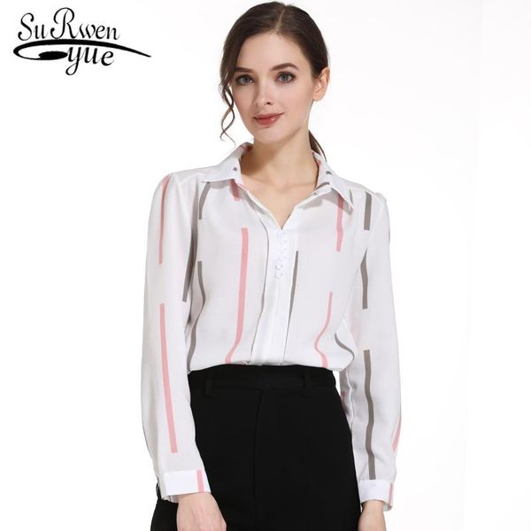 women's blouses & shirts fashion woman 2021 turn down collar office blouse women striped chiffon shirt long sleeve 0973 50, White
women's blouses & shirts fashion woman 2021 turn down collar office blouse women striped chiffon shirt long sleeve 0973 50, White
