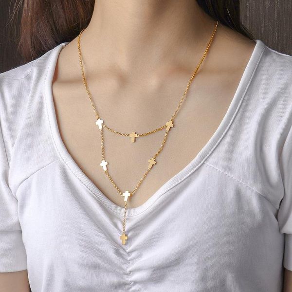 chokers stainless steel necklaces for women long chain necklace butterfly geometry cross heart pendant jewelry gift, Golden;silver
chokers stainless steel necklaces for women long chain necklace butterfly geometry cross heart pendant jewelry gift, Golden;silver