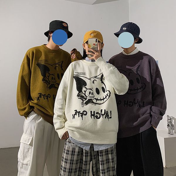 winter 2021 new couple sweaters casual oversize men's pullovers korean streetwear graphic printed male sweater d9tu, White;black
winter 2021 new couple sweaters casual oversize men's pullovers korean streetwear graphic printed male sweater d9tu, White;black