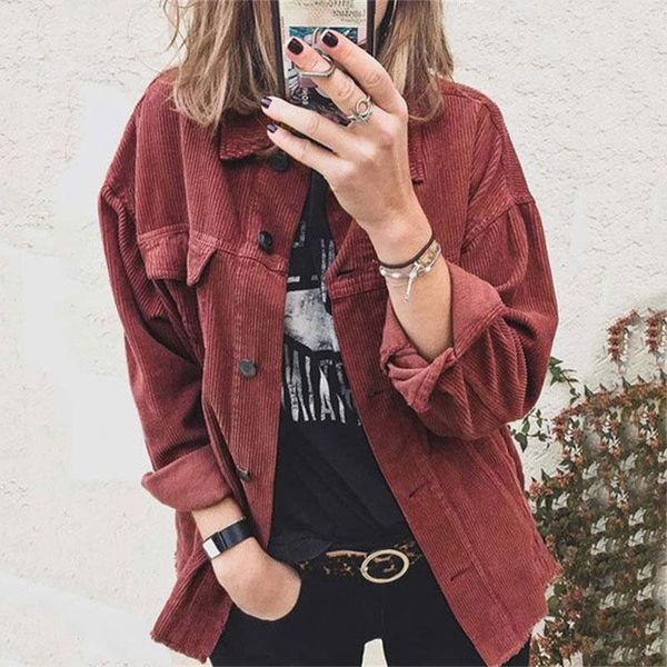 women's jackets 2021 autumn loose corduroy jacket women overshirt female casual coat button shirt for xxxl, Black;brown
women's jackets 2021 autumn loose corduroy jacket women overshirt female casual coat button shirt for xxxl, Black;brown