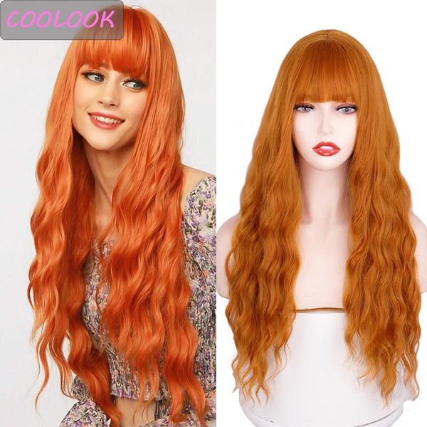 synthetic wigs ginger body wave women's with bangs orange water 24 inch long wavy cosplay wig natural fibre false hair, Black
synthetic wigs ginger body wave women's with bangs orange water 24 inch long wavy cosplay wig natural fibre false hair, Black