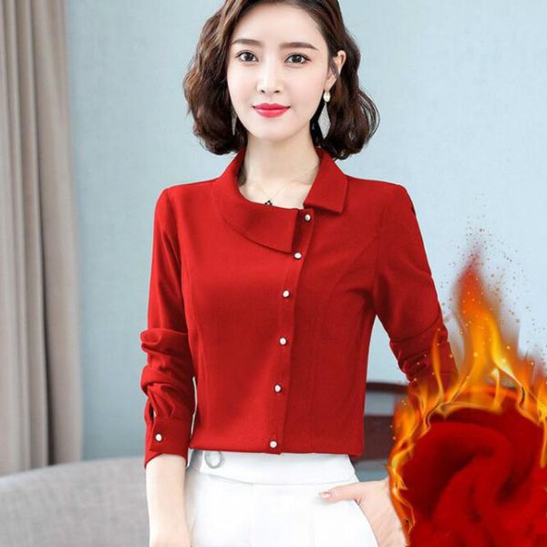winter office women warm thicker fleece lining red shirts plus fleece women green blusas mujer de moda, White
winter office women warm thicker fleece lining red shirts plus fleece women green blusas mujer de moda, White