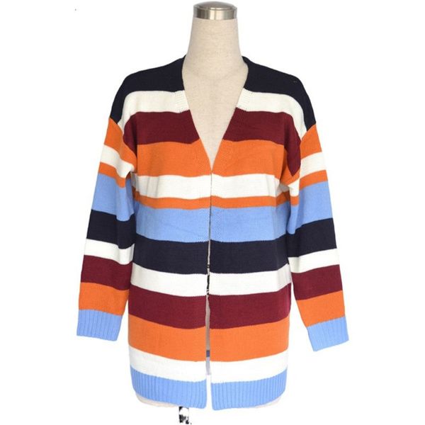 2021 new long sleeve sweater, v-neck, loose, uniform color, stripe, leisure fashion 7pnt, Black;brown
2021 new long sleeve sweater, v-neck, loose, uniform color, stripe, leisure fashion 7pnt, Black;brown