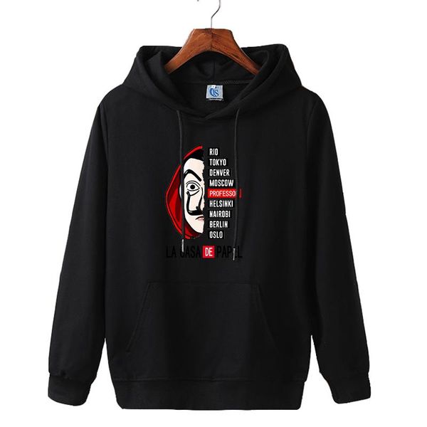 men's hoodies & sweatshirts the house of paper for men plus size sweatshirt autumn winter warm pullover hooded money heist long sleeve, Black
men's hoodies & sweatshirts the house of paper for men plus size sweatshirt autumn winter warm pullover hooded money heist long sleeve, Black