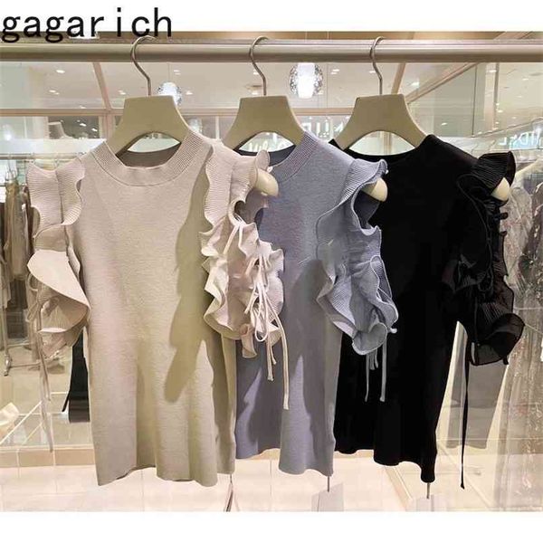 gagarich woman blouses summer elegant temperament folds ruffles chiffon stitching lace solid off shoulder knitting 210824, White;black
gagarich woman blouses summer elegant temperament folds ruffles chiffon stitching lace solid off shoulder knitting 210824, White;black