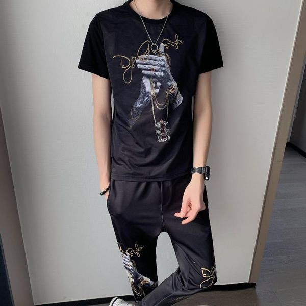 men's tracksuits 2021 spring summer tracksuit men sets fashion printed t shirts + pant ropa hombre sport mens track suit set long sleev, Gray
men's tracksuits 2021 spring summer tracksuit men sets fashion printed t shirts + pant ropa hombre sport mens track suit set long sleev, Gray