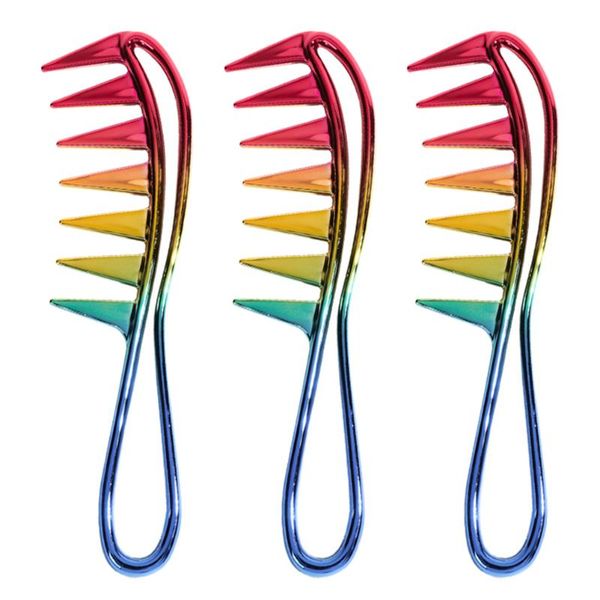 hair brushes 3pcs hairdressing detangling comb wide teeth brush salon styling combs, Silver
hair brushes 3pcs hairdressing detangling comb wide teeth brush salon styling combs, Silver