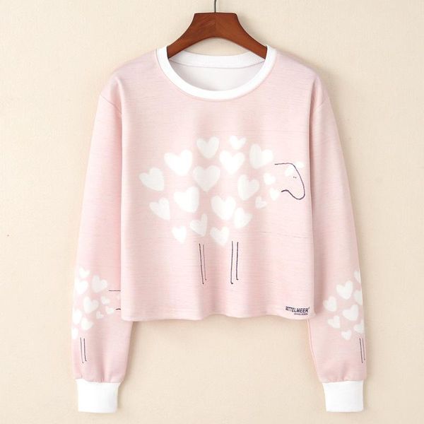 women's hoodies & sweatshirts autumn european station round neck pullover love lamb printed long sleeve short fashion, Black
women's hoodies & sweatshirts autumn european station round neck pullover love lamb printed long sleeve short fashion, Black