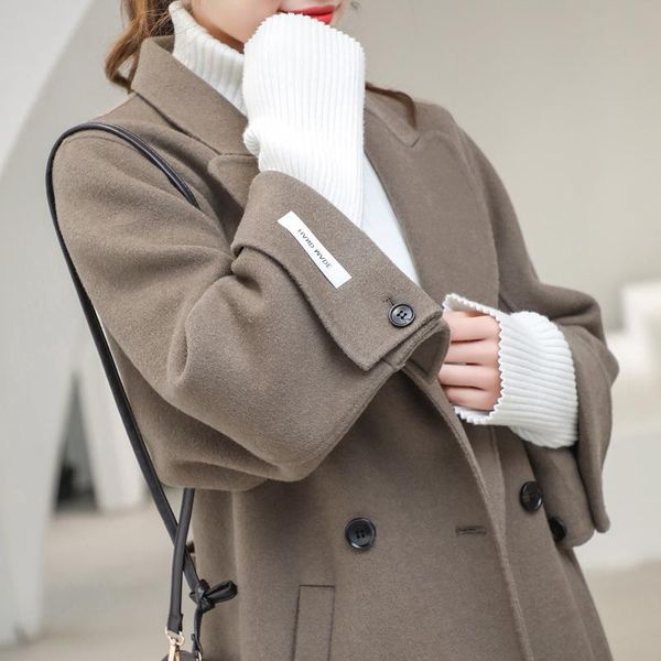 women's two piece pants coat double-sided cashmere for women 2021 high-end gentle korean style loose hepburn autumn and winter, White
women's two piece pants coat double-sided cashmere for women 2021 high-end gentle korean style loose hepburn autumn and winter, White