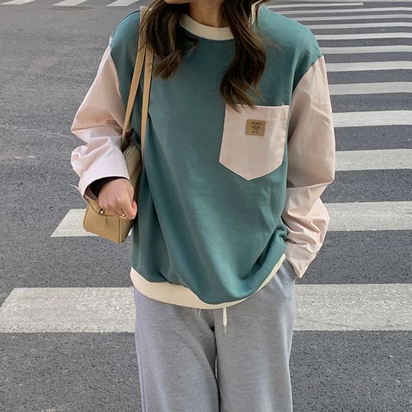 new 3colors spring autumn 2021 korean style pocket patchwork women sweatshirts thin sweatshirt womens pullovers (f4216) euga, Black
new 3colors spring autumn 2021 korean style pocket patchwork women sweatshirts thin sweatshirt womens pullovers (f4216) euga, Black