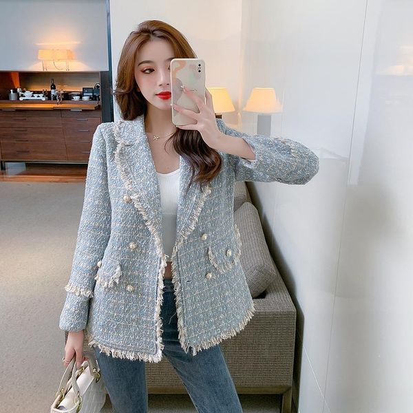 women's jackets 2021 chic women european american autumn winter tassels tweed jacket coats small fragrance pearl buttons lady plaid out, Black;brown
women's jackets 2021 chic women european american autumn winter tassels tweed jacket coats small fragrance pearl buttons lady plaid out, Black;brown