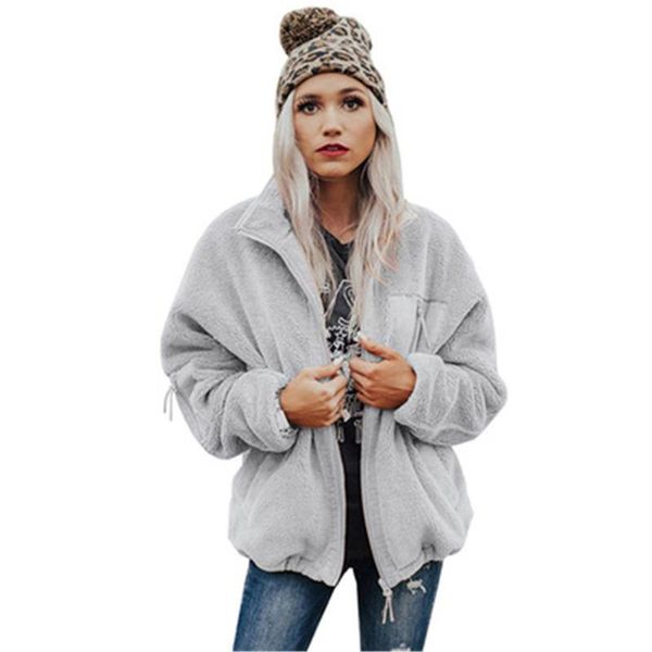 women's jackets 2021 fleece coat women spring autumn loose warm jacket fashion long sleeve clothing plus velet coats female h385, Black;brown
women's jackets 2021 fleece coat women spring autumn loose warm jacket fashion long sleeve clothing plus velet coats female h385, Black;brown