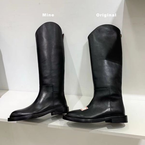 black royal curved-edge low heel tall boot smooth calfskin leather pull-on almond toes knee-high riding boots luxury designers brands shoes
black royal curved-edge low heel tall boot smooth calfskin leather pull-on almond toes knee-high riding boots luxury designers brands shoes