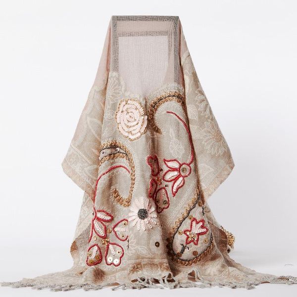 scarves nepal handmade beaded scarf crochet flowers boiled wool big shawl fashion ethnic thickening, Blue;gray
scarves nepal handmade beaded scarf crochet flowers boiled wool big shawl fashion ethnic thickening, Blue;gray