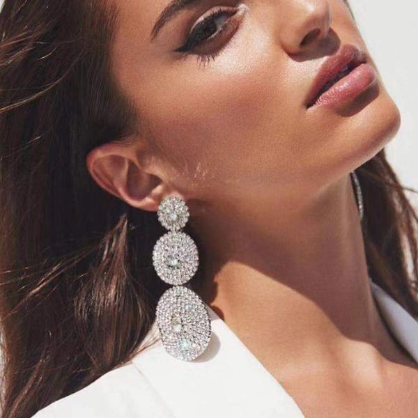 exaggerated round charm drop earrings women shiny rhinestone geometric dangle earrings party jewelry, Golden
exaggerated round charm drop earrings women shiny rhinestone geometric dangle earrings party jewelry, Golden