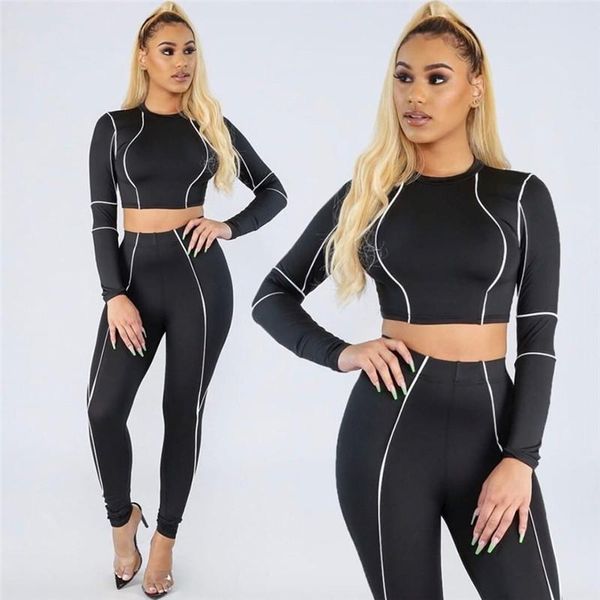 women's leggings women fitness active tracksuit solid black long sleeve crop white striped patchwork high waist legging 2 piece set out
women's leggings women fitness active tracksuit solid black long sleeve crop white striped patchwork high waist legging 2 piece set out