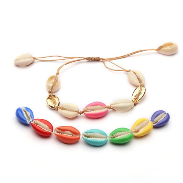 charm bracelets natural shell conch adjustable bracelet electroplated colorful rope charms women party wedding jewelry, Golden;silver
charm bracelets natural shell conch adjustable bracelet electroplated colorful rope charms women party wedding jewelry, Golden;silver