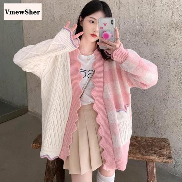 women's knits & tees vmewsher spring autumn sweater cardigan women long sleeve knitted coat irregular cute outwear girls chic contrast, White
women's knits & tees vmewsher spring autumn sweater cardigan women long sleeve knitted coat irregular cute outwear girls chic contrast, White