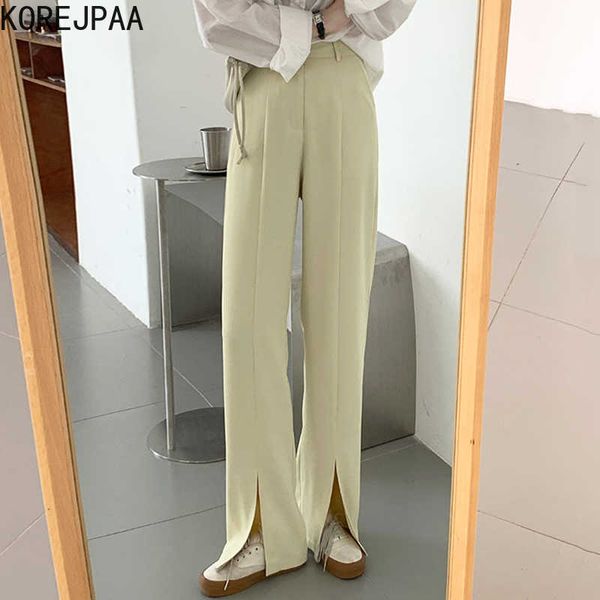 korejpaa women pants summer korean chic ladies all-match casual wide-legged high-waist straight drape mopping suit pant 210526, Black;white
korejpaa women pants summer korean chic ladies all-match casual wide-legged high-waist straight drape mopping suit pant 210526, Black;white