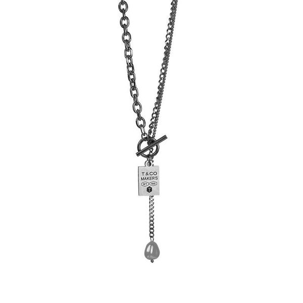 pendant necklaces potcet stainless steel double pearl square letter titanium necklace retro fashion hip hop party jewelry, Silver
pendant necklaces potcet stainless steel double pearl square letter titanium necklace retro fashion hip hop party jewelry, Silver