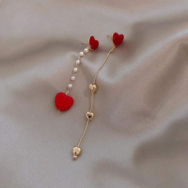dangle & chandelier korean style lovely heart pendant long tassel earrings asymmetrical sweet personality love ear line studs, Silver
dangle & chandelier korean style lovely heart pendant long tassel earrings asymmetrical sweet personality love ear line studs, Silver