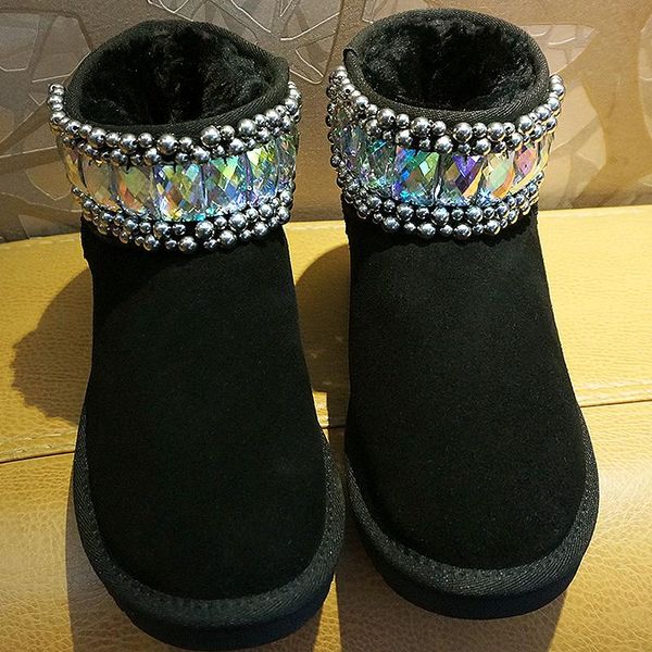 boots women winter cowhide snow plus size 41 42 flat-bottomed rhinestone warm short, Black
boots women winter cowhide snow plus size 41 42 flat-bottomed rhinestone warm short, Black