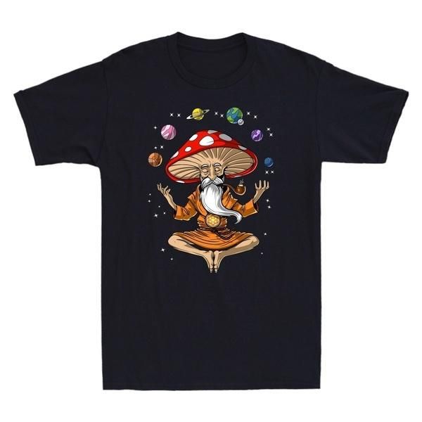 men's t-shirts 2021 meditation magic mushroom yoga funny graphic short sleeve t-shirt cotton black tee, White;black
men's t-shirts 2021 meditation magic mushroom yoga funny graphic short sleeve t-shirt cotton black tee, White;black