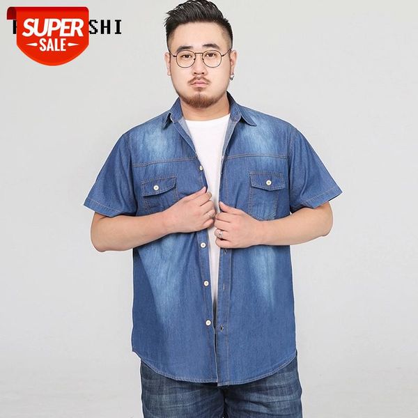 summer new short sleeve denim shirts men solid color casual shirt fashion slim mens jeans shirts oversized 8xl #no30, White;black
summer new short sleeve denim shirts men solid color casual shirt fashion slim mens jeans shirts oversized 8xl #no30, White;black