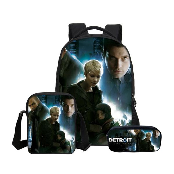 backpack 3pcs/set portfolio school bags for boys girls detroit become human 3d printing backpacks shoulder bag bookbag mochila escolar
backpack 3pcs/set portfolio school bags for boys girls detroit become human 3d printing backpacks shoulder bag bookbag mochila escolar